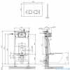 Omnires Eco Flush Set Strongframe stelaż podtynkowy do WC z eco spłukiwaniem + STEEL-R45 przycisk spłukujący miedź połysk ze stali nierdzewnej STFWCECO1R45-RCP